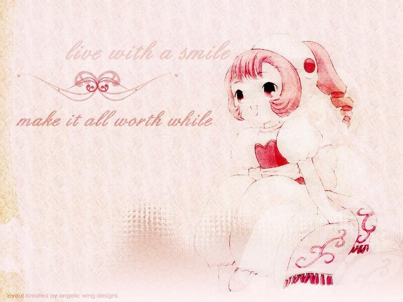 anime girl with inspirational quote