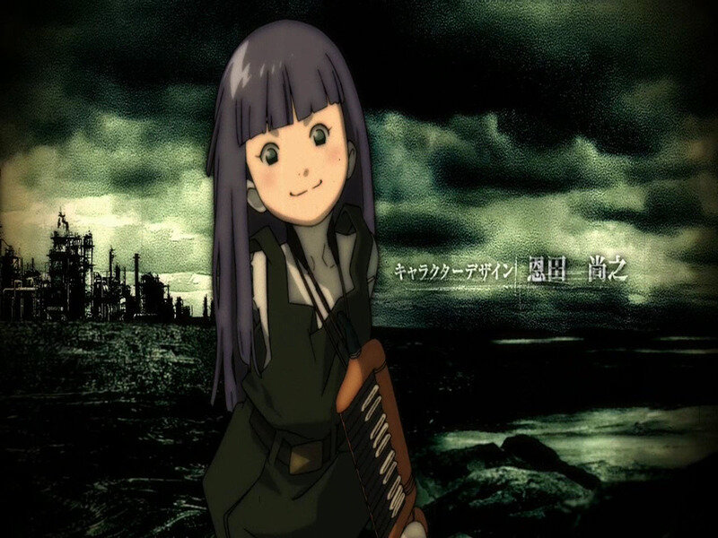 Anime Girl with Instrument — Purple, Dramatic