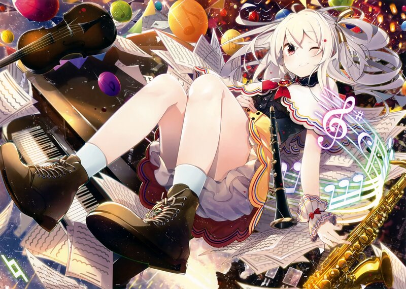 Anime Girl with Instruments
