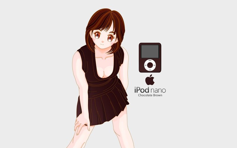 Anime girl with iPod nano