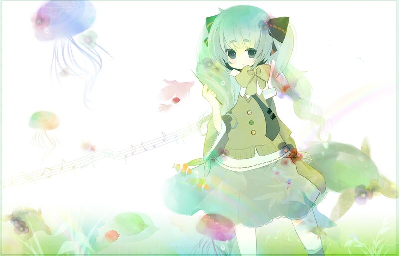 Anime girl with jellyfish