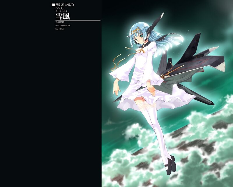 Anime girl with jet aircraft
