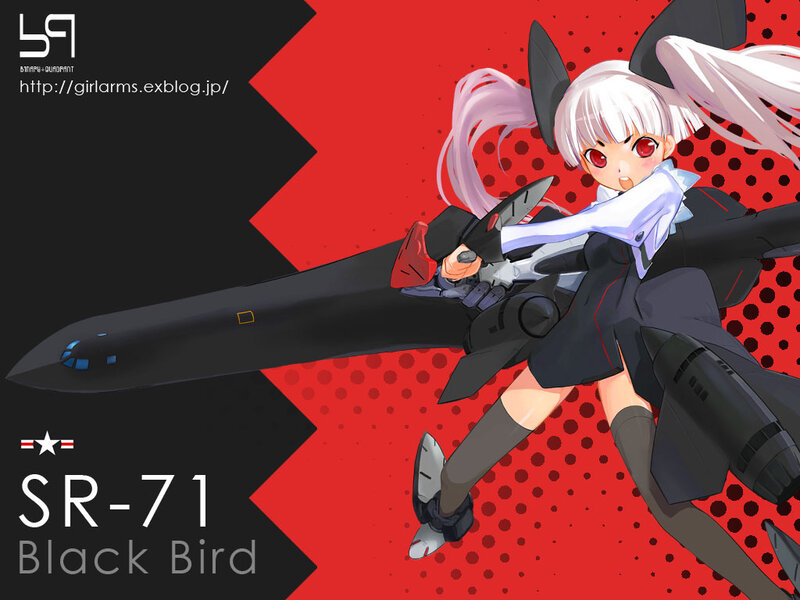 Anime Girl with Jet — Red