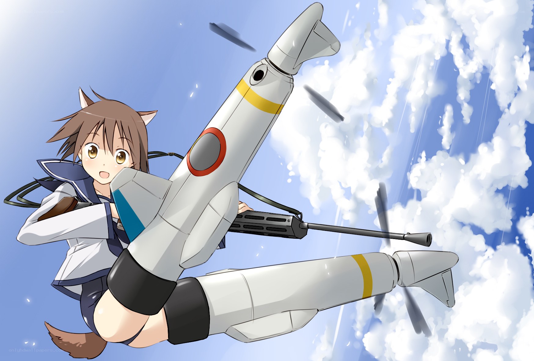 anime girl with jetpack