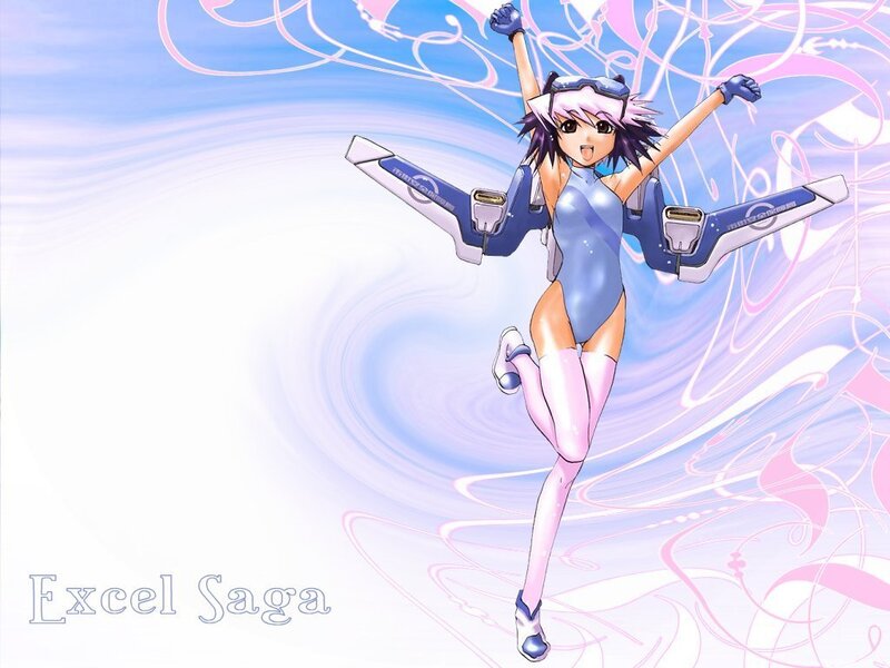 Anime Girl with Jetpack — Blue, Dynamic, Swimsuit