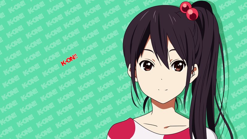 anime girl with K-ON!! background