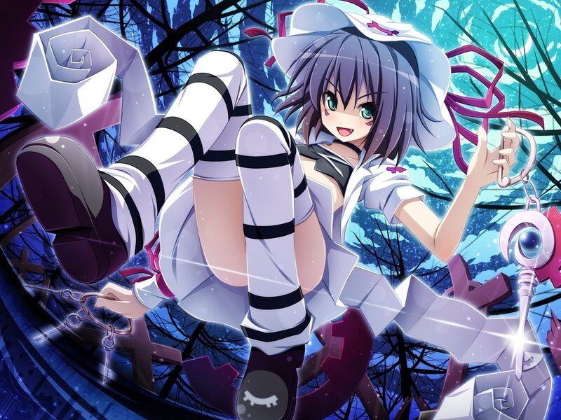 anime girl with key and rose