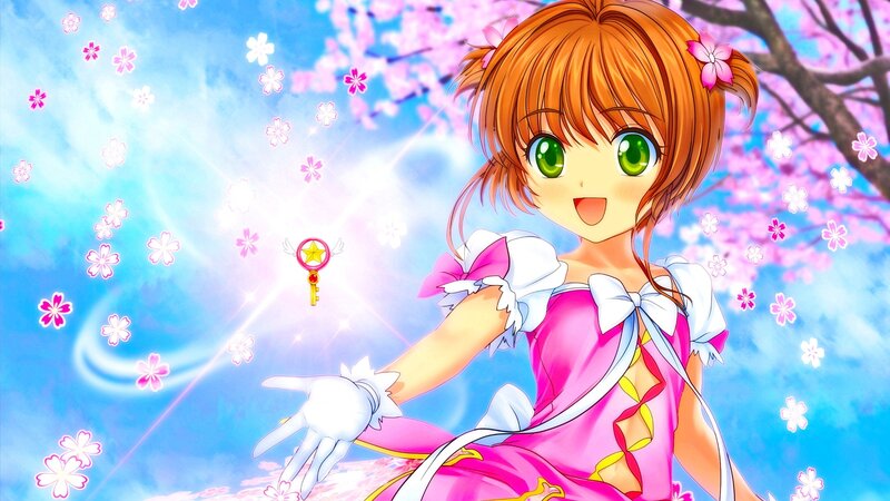 Anime Girl with Key — Pink, Joyful