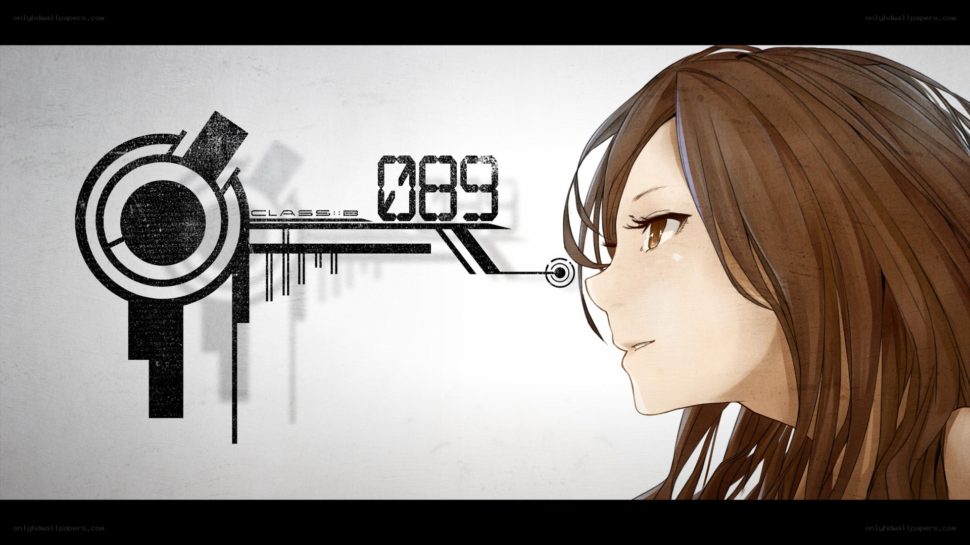 anime girl with key symbol