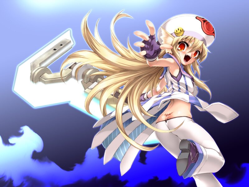 anime girl with key weapon