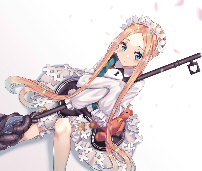 Anime Girl with Key — White, Calm, Spring