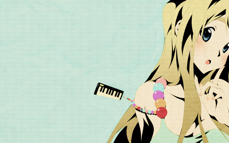 anime girl with keyboard