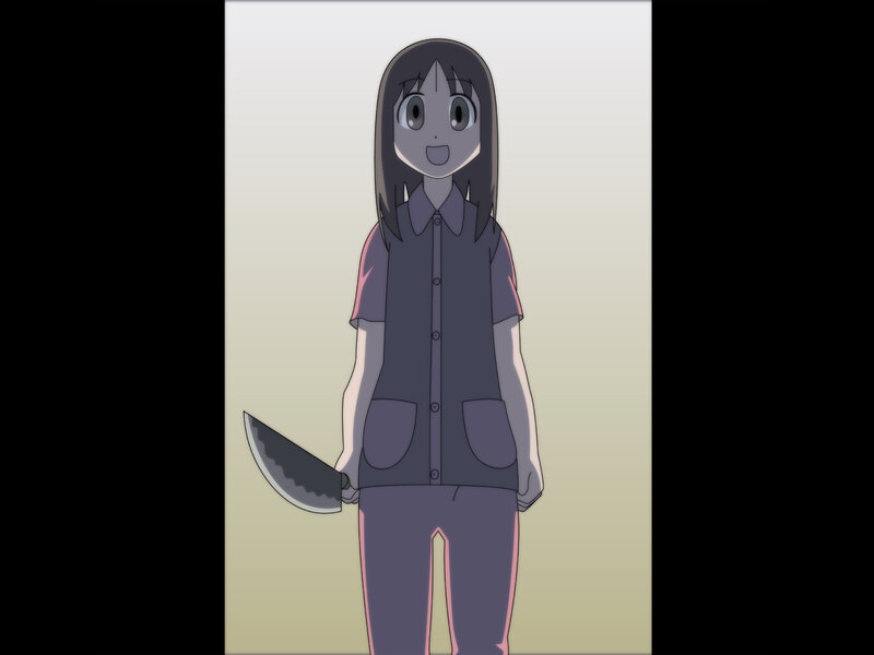 anime girl with knife