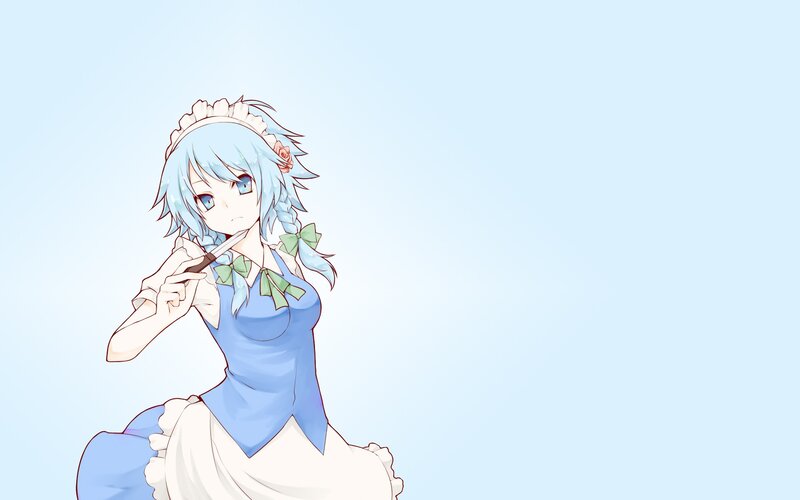 anime girl with knife