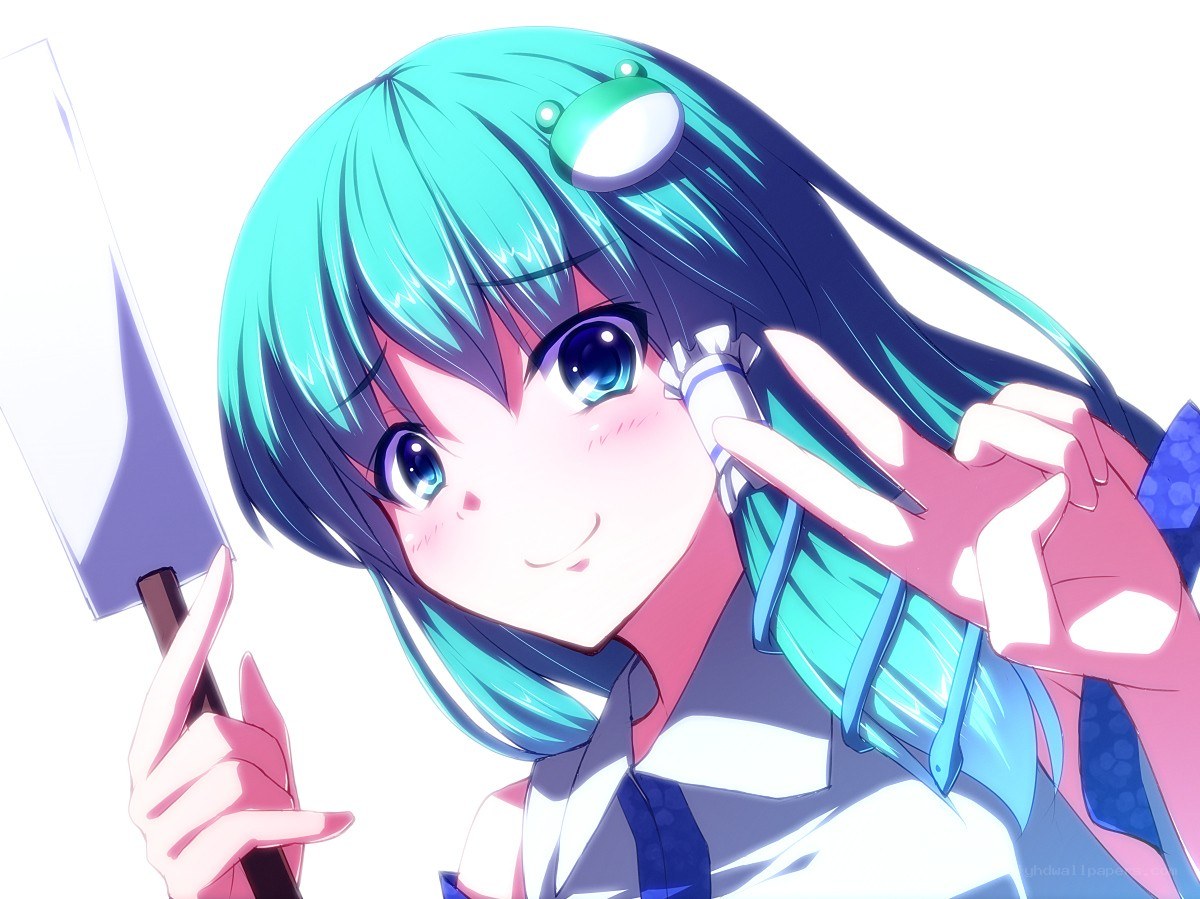 anime girl with knife