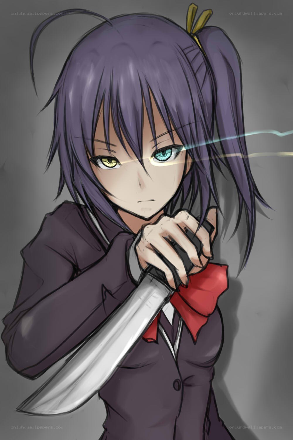 anime girl with knife