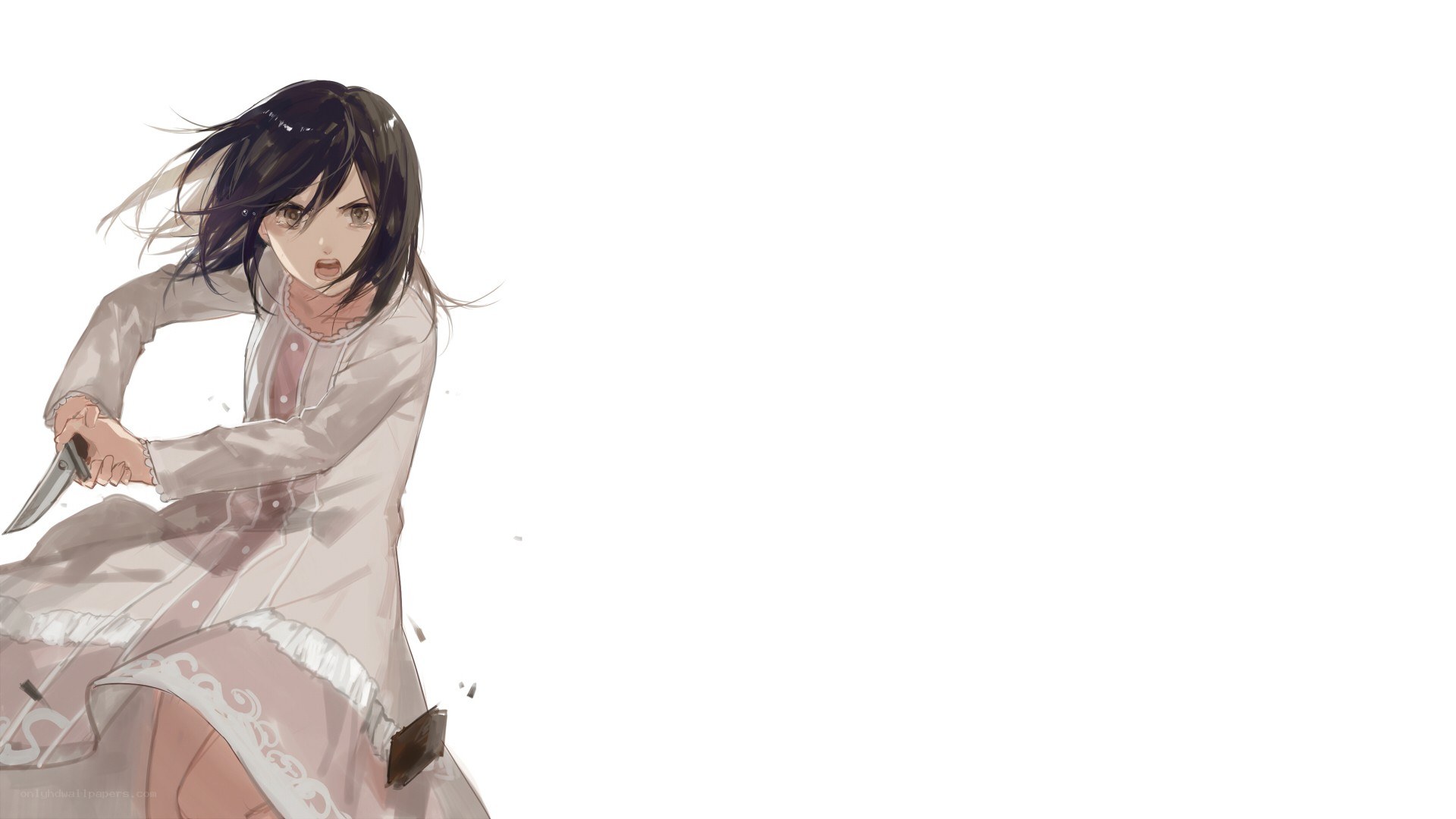 anime girl with knife