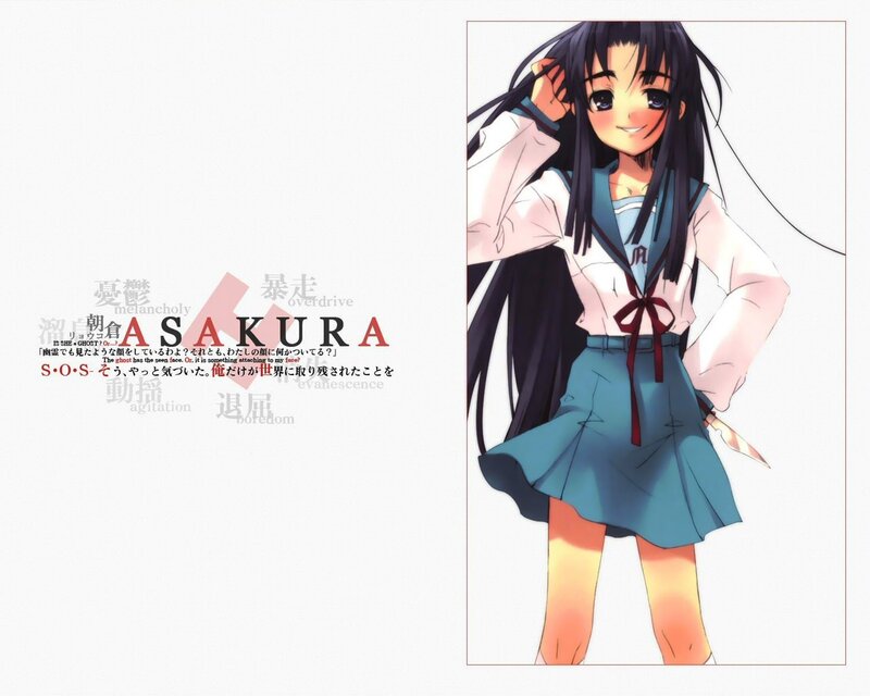 Anime Girl with Knife — Blue, Playful, Manga