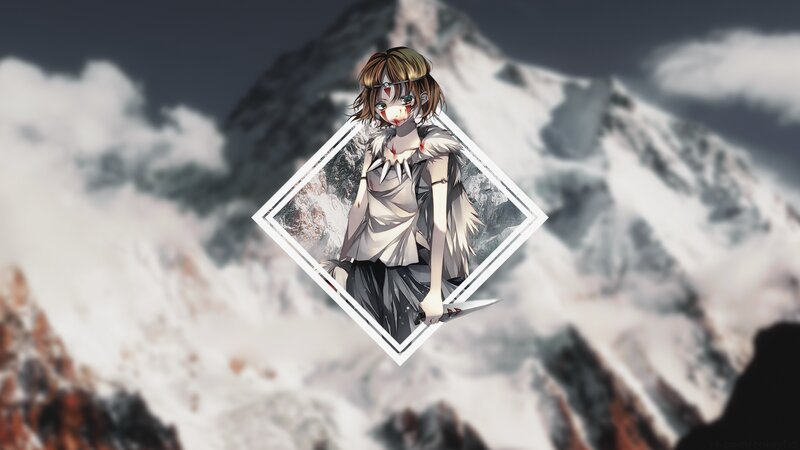 Anime Girl with Knife — White, Dramatic, Winter