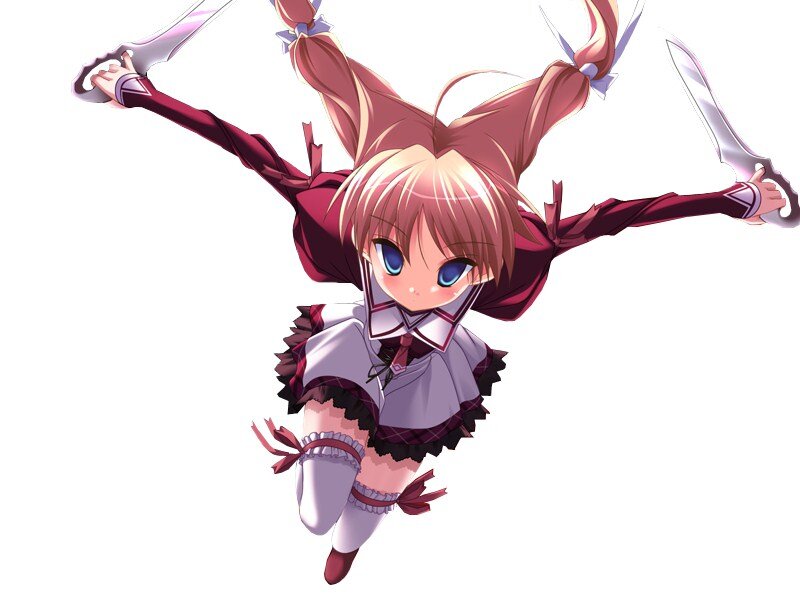 Anime Girl with Knives — Pink, Dynamic