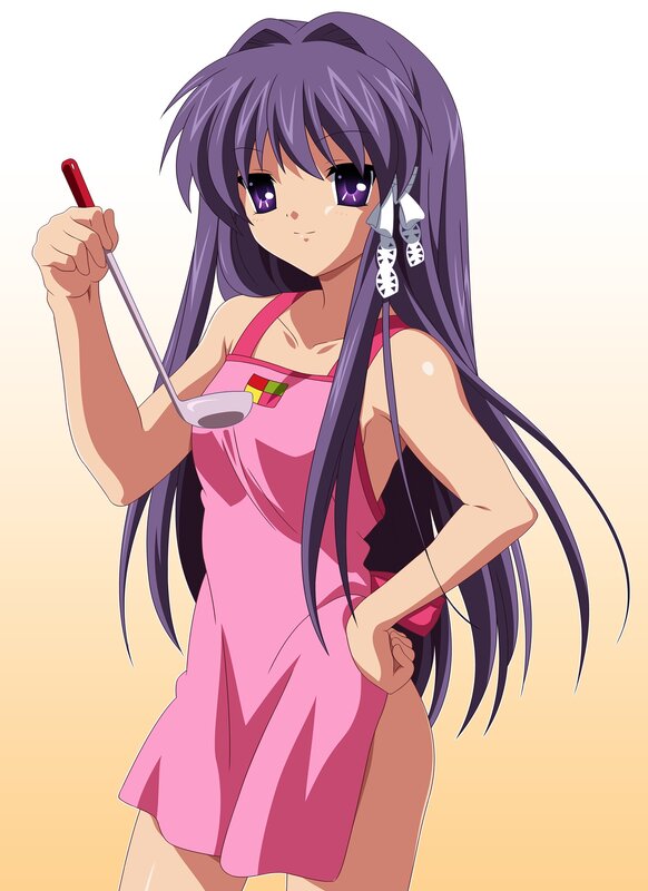anime girl with ladle