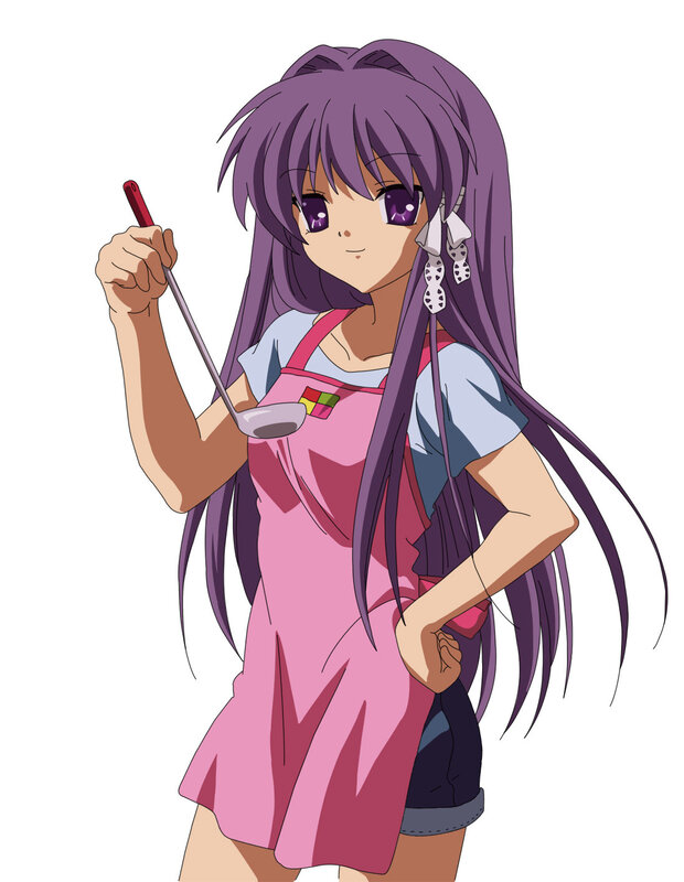 anime girl with ladle