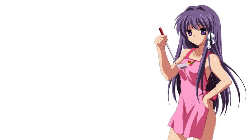 anime girl with ladle