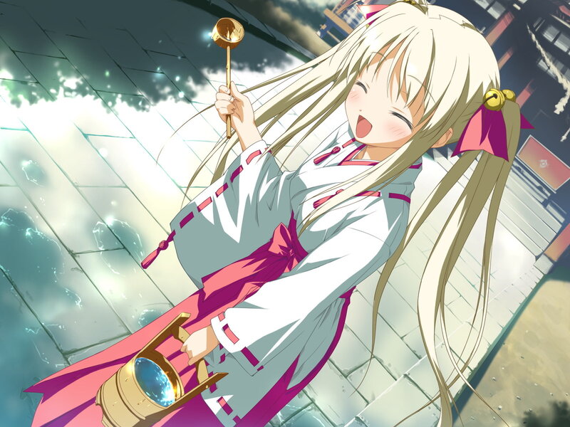 anime girl with ladle