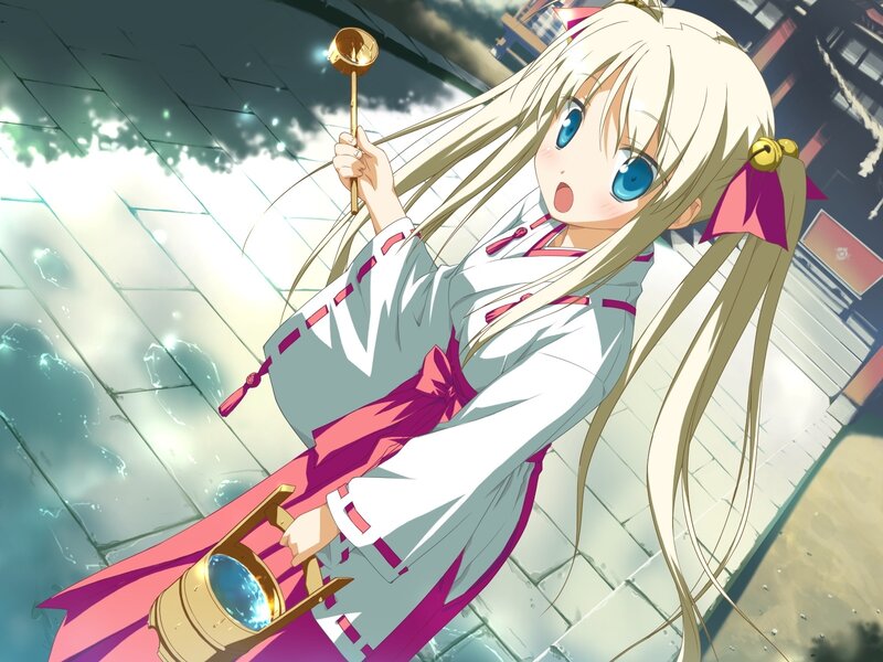 anime girl with ladle