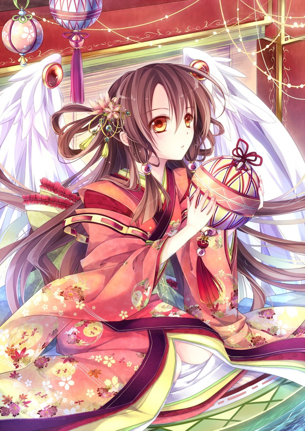 Anime girl with lantern