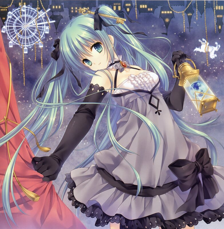 Anime girl with lantern