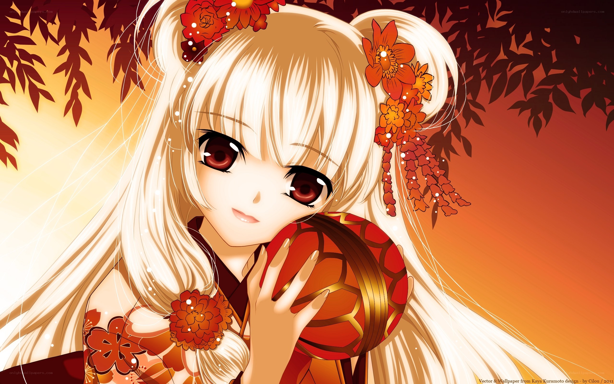 anime girl with lantern
