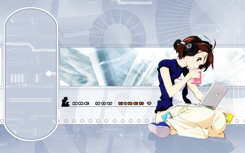 anime girl with laptop