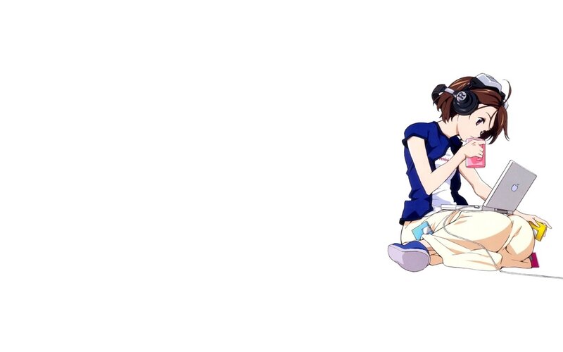 anime girl with laptop