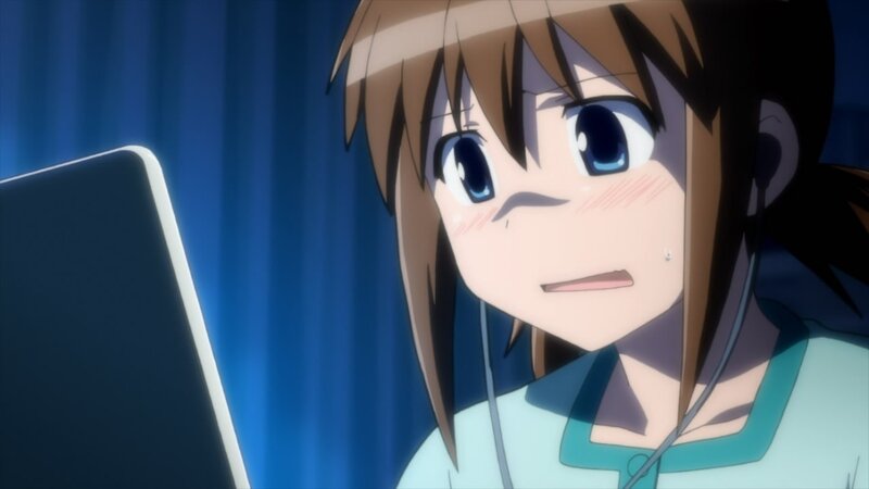 anime girl with laptop