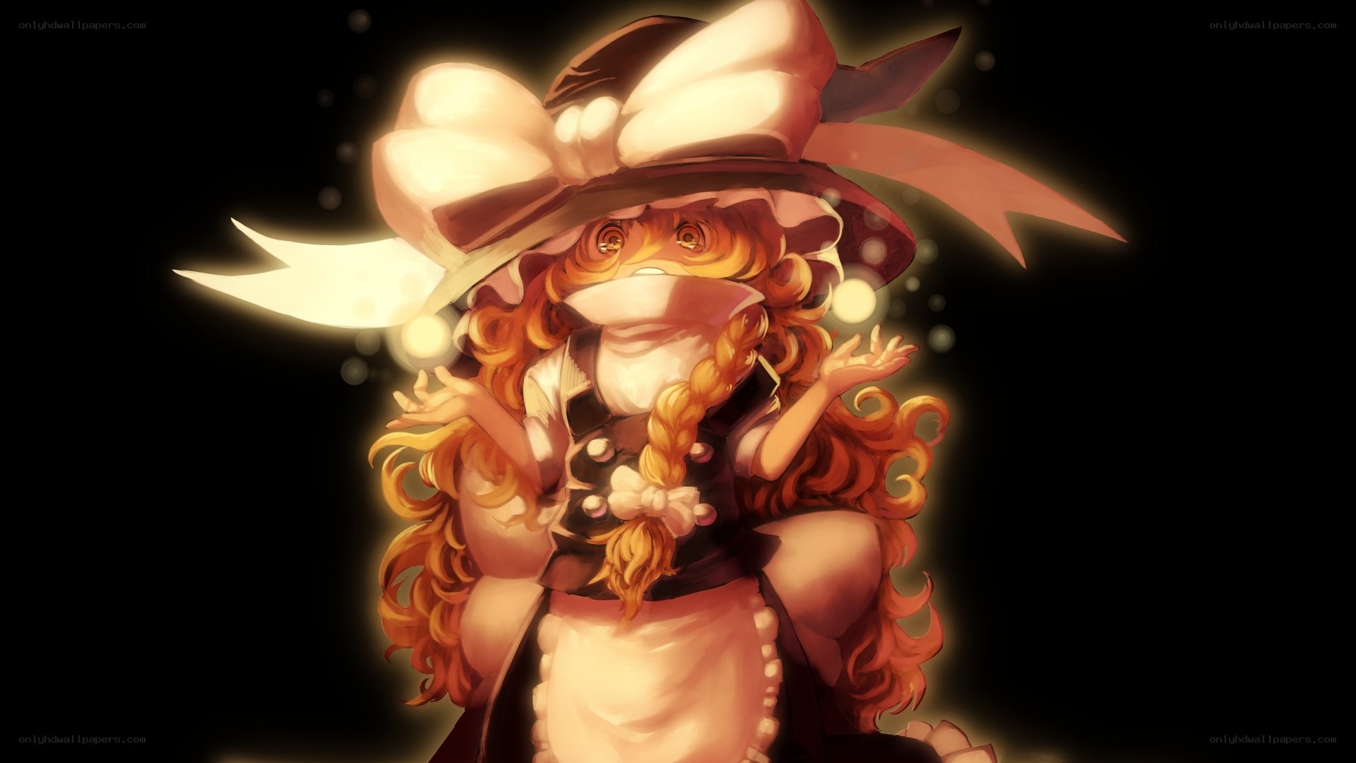 anime girl with large bow