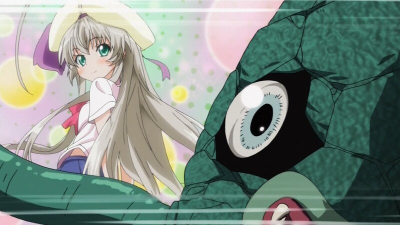 anime girl with large creature