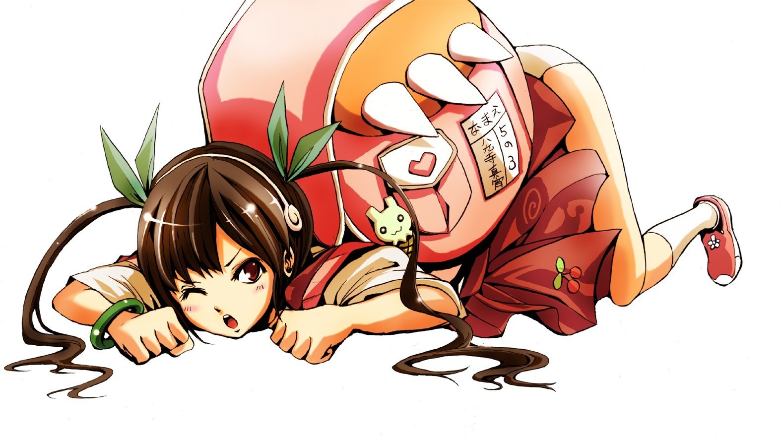anime girl with large creature