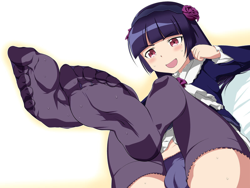 anime girl with large feet