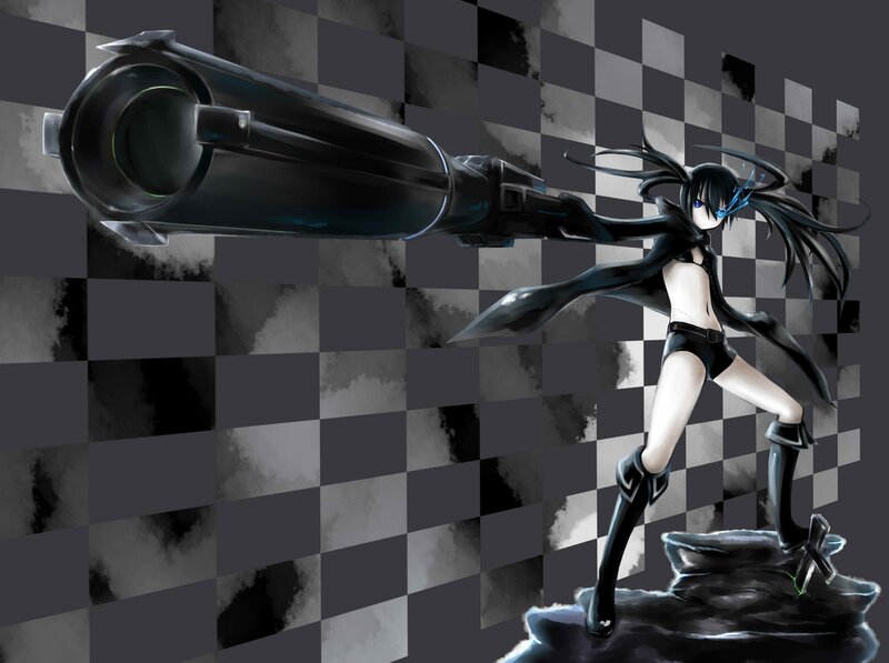 Anime girl with large gun