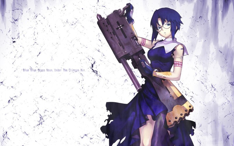 Anime girl with large gun