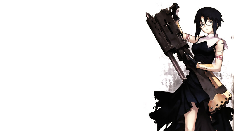 anime girl with large gun