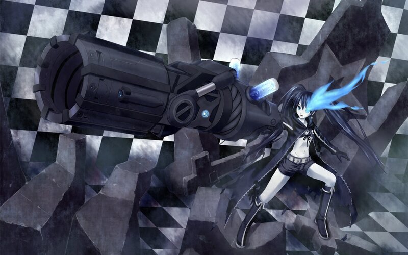 anime girl with large gun