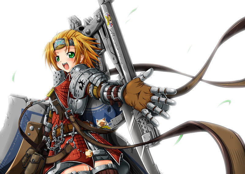 anime girl with large gun