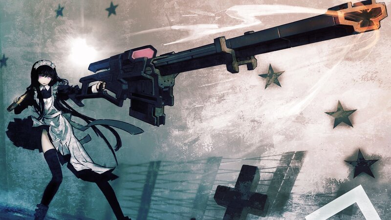 anime girl with large gun