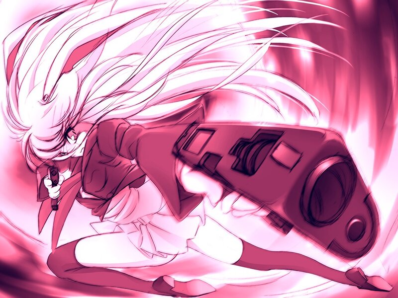 anime girl with large gun
