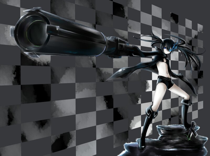 anime girl with large gun