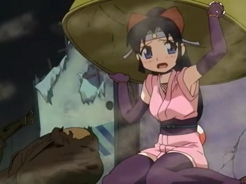 anime girl with large hat