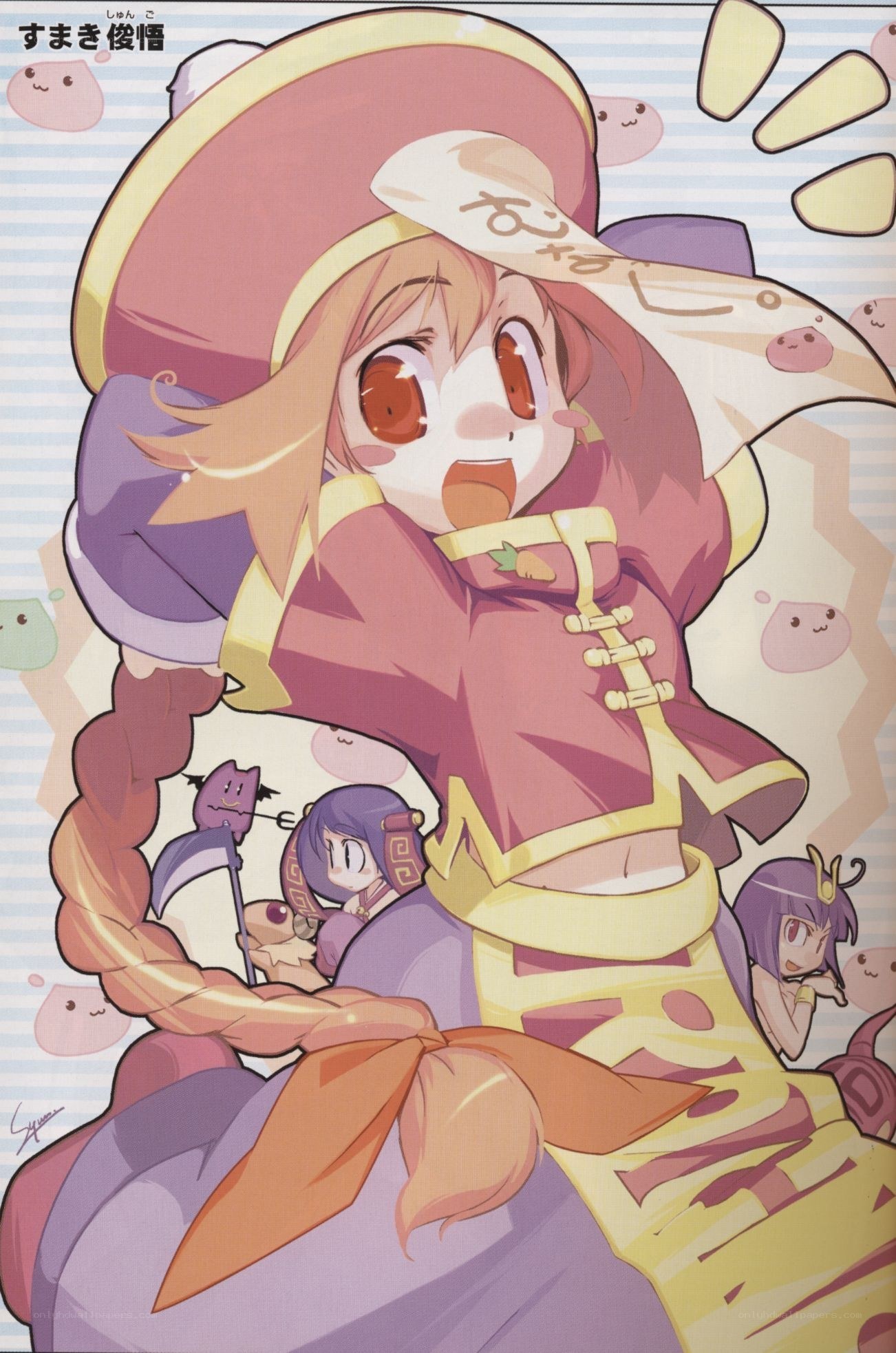Anime girl with large hat
