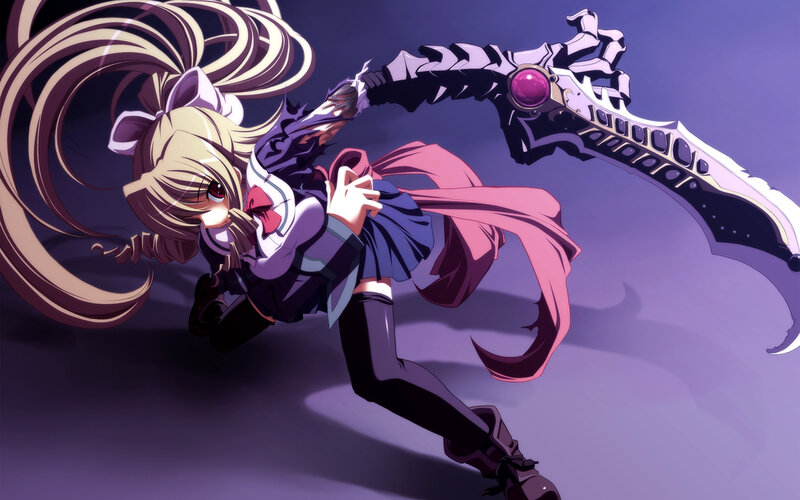 anime girl with large sword